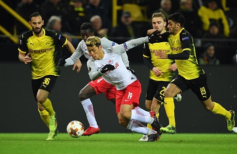 Salzburg vs Dortmund - Antes desta eliminatória começar, poucos davam muitas chances do Salzburg passar! Mas, depois do jogo da 1ª mão fica difícil continuar a dar o favoritismo o Dortmund! Não apenas pelo resultado que se verificou (1-2), mas sobretudo pela maior capacidade do Salzburgo! Os Austríacos mostraram