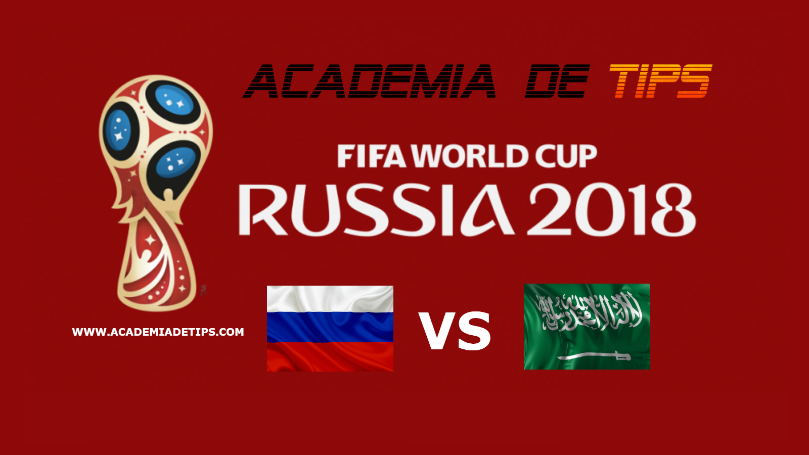 Rússia vs Arábia Saudita - Mundial FIFA 2018 • Chega o dia mais aguardado, a estreia do Mundial FIFA 2018, com a Rússia a receber a Arábia Saudita.