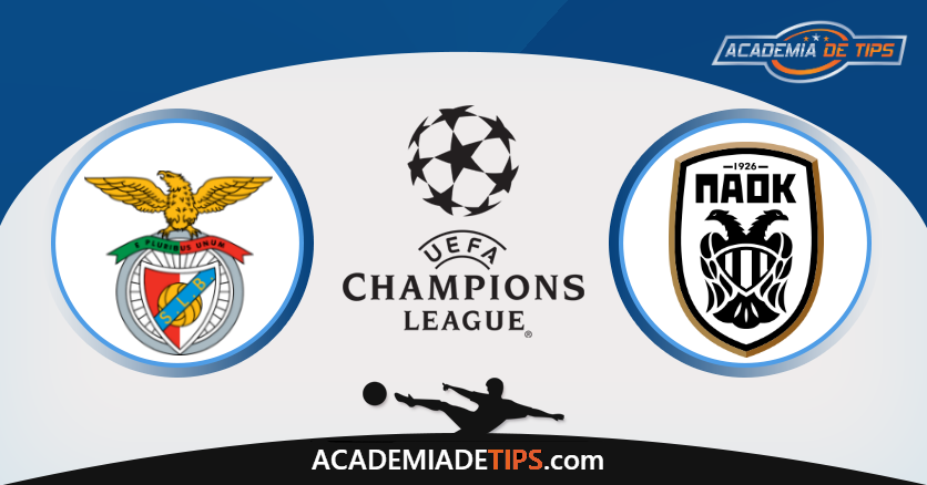 Benfica x PAOK - Prognóstico - Liga dos Campeões - Apostas Online